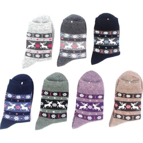 Rabbit Wool Women Socks Winter 2019 New Fashion Thickened Warm Socks Female Christmas Gifts for Women with Milu Deer 123