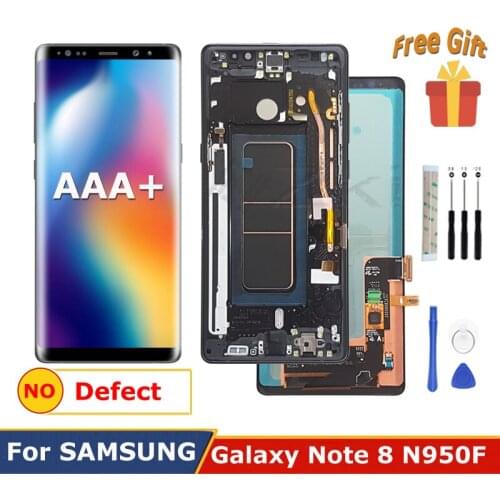 For SAMSUNG Galaxy Note 8 Display LCD Replacement With Frame Amoled N9500 N950f Touch Screen Digitizer Assembly N950FD N950U