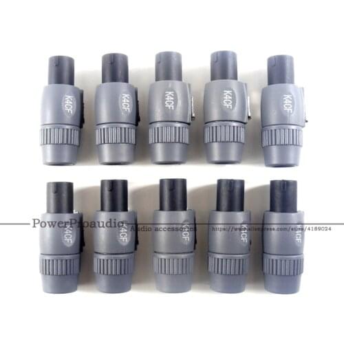 10pcs/lot use for Neutrik NL4FC Professional 4-core Speakon connector speaker plug Gray