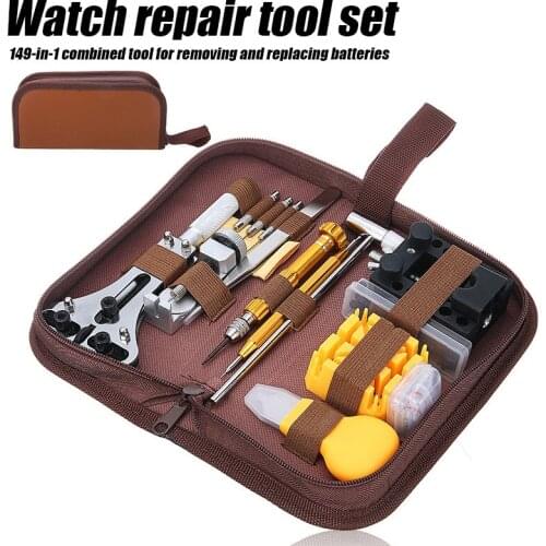149pcs Watch Repair Kit Spring Bar Tool Set Watch Battery Replacement Tool Kit Remover Supplies