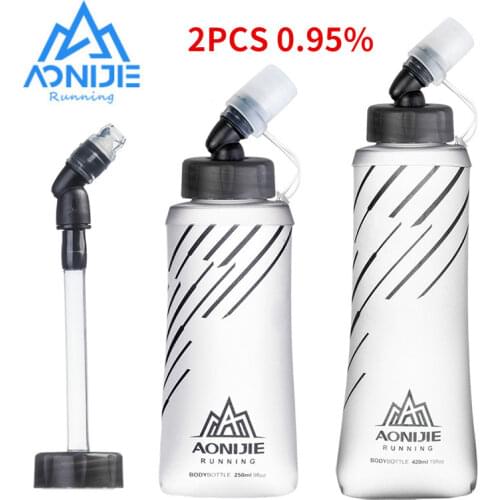AONIJIE SD21 Soft Flask Collapsible 250ml 420ml Water Bottle Hydration Water Bladder For Running Marathon Cycling Trail Hiking