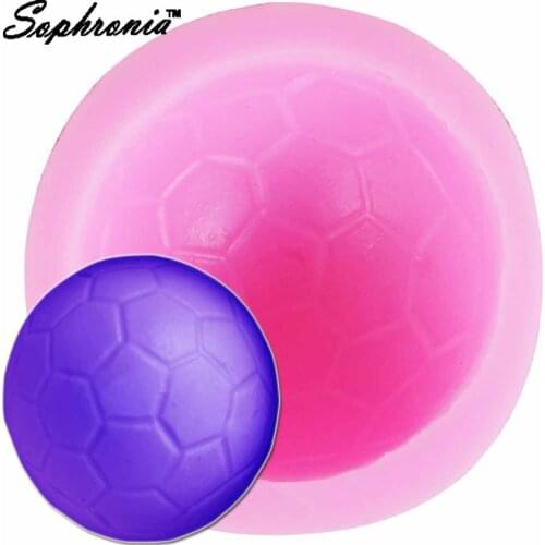 3D Football Soccer Candle Moulds Soap Mold Kitchen-Baking Resin Silicone Form Home Decoration 3D DIY Clay Craft Wax-Making m596