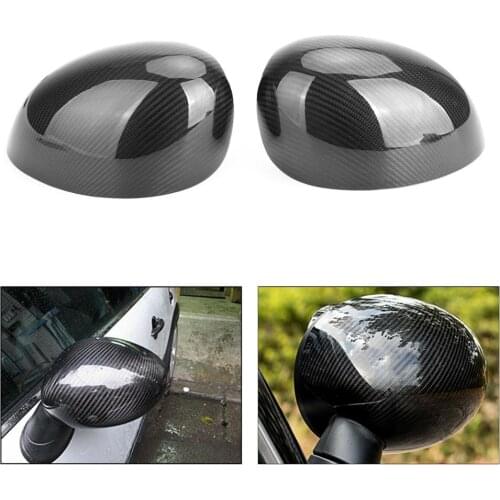 Artudatech Carbon Door Mirror Caps Covers For Mini Cooper R55 R56 R57 R58 R60 (Power-Fold) Mirror Cover Cap Car Auto Parts