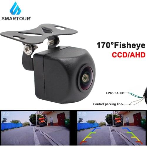 Fisheye Vehicle Rear View Camera CCD Fish Eyes Night Vision Waterproof IP67 Track Car Reversing Back Up Camera Universal cvbs