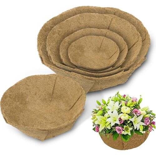 2Pcs Bonsai Round Coconut Shell Flower Pot Planter Balcony Hanging Bonsai Basket Liner