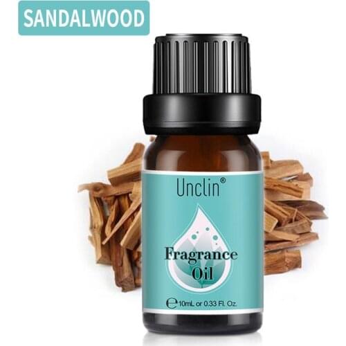 Unclin 10ml Sandalwood Fragrance Oil For Aromatherapy Humidifier Flower Fruit Essential Oil Cypress Pine Needles Relieve Stress