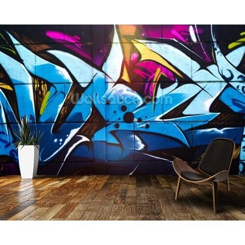 Custom papel de parede infantil, Graffiti - Urban Murals for childrens room living room bedroom TV backdrop PVC wallpaper