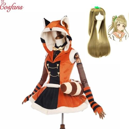 Custom size LoveLive Animal Racoon Flower bouquet Kotori Minami cosplay costume dress halloween costumes for women Anime clothes