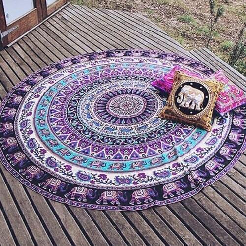 Indian Hippie Bohemian Tapestry Psychedelic Mandala Wall Hanging Bedding Tapestry Summer Beach Throw Rug Blanket Tablecloths