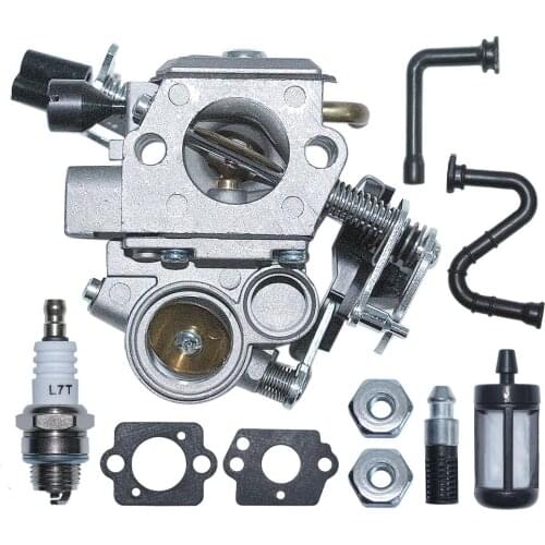 Carburetor Carb Oil Fuel Filter Hose Spark Plug Nut Kit For Stihl MS362 MS362C Chainsaw Replace Walbro WTE-8-1 1140-120-0600