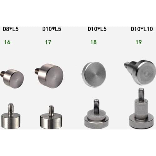 Stainless Steel Circular Flat Plane Contact Pointed Indicator Probe for Digital or Dial Indicators Height Gauge M2.5 Thread