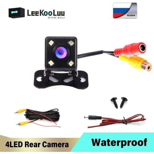 LeeKooLuu Waterproof Rear View Camera For Car Reverse Camera With 4 LED Lights 170 Degree Wide Angle Auto Parking Cameras