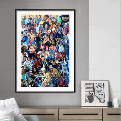 Hip Hop Legends Super Star Poster Biggie Smalls Wu-Tang Eminem Rap Art Canvas Painting Wall Bedroom Home Decor Quadro Cuadros