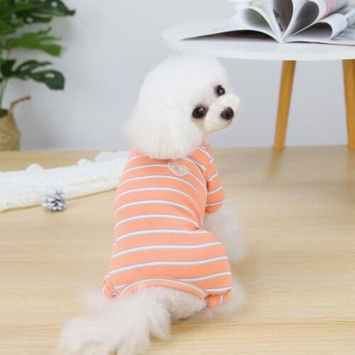 Fashion Wearable Small Dog Indoor Pajamas Casual Pet Home Apparel Long Sleeve for Autumn