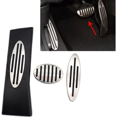 AT LHD Accelerator Gas Brake Foot Rest Pedal Cover No dirll For Mini Cooper AT pedal R53 R56 R55 R57 LHD