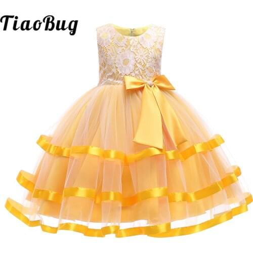 Flower Girls Dress Summer Girls Clothes Wedding Party First Communion Dress for Girls Childrens Pageant Dress Kids Vestidos
