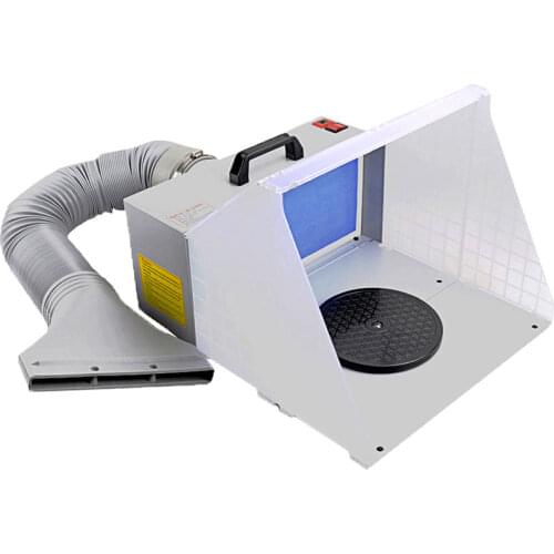 HS-E420DCK Portable Spray Gun Spray Booth 25W Foldable Spray Paint Machine Exhaust Filter Workbench 100-240V CH