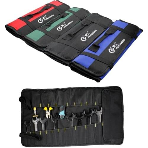Folding Wrench Bag Multifunction Oxford Cloth Tool Bags Roll Storage Pocket Tools Pouch Portable Case Organizer Holder