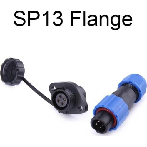 SP13 IP68 Flange Type Aviation Plug 1/2/3/4/5/6/7/9Pin Cable Connectors Plug And Socket Waterproof Connector