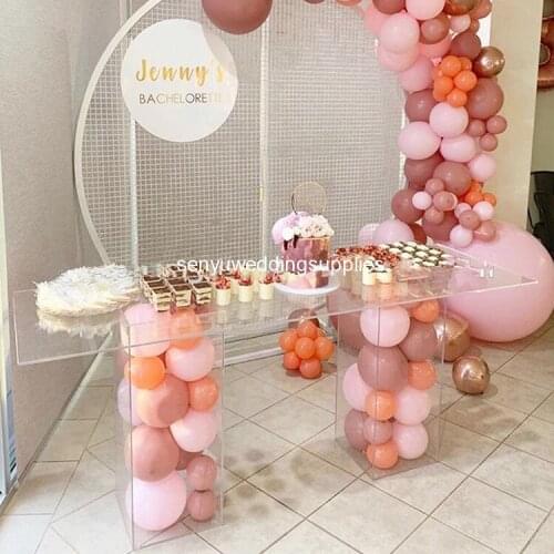 Modern Wedding Dessert Cake Table for Party Reception Decor for wedding flower arrangement stand senyu2252