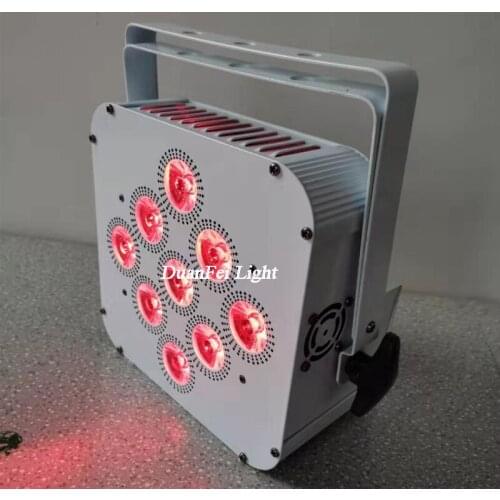 30lot led stage wash lights 9*18w 6in1 led uplight rgbwa uv wash wall led battery par with wireless wifi