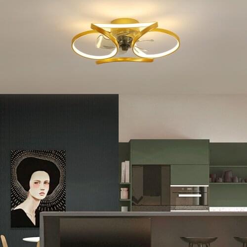 Nordic Bedroom Decor Led Lights for Room Ceiling Fan Light Lamp Restaurant Dining Room Ceiling Fans with Lights Remote Control