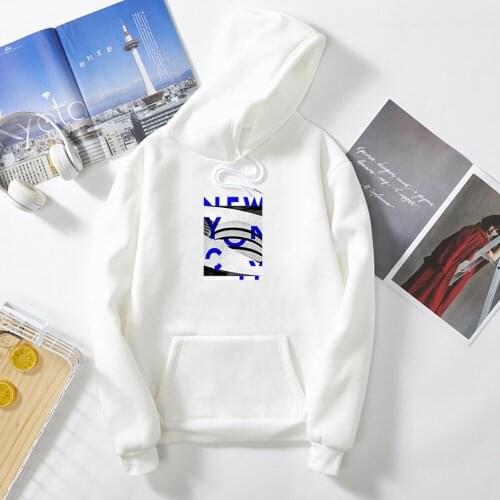 English Alphabet Print Abstract Art Kpop Hoodies Harajuku Sweatshirt Warm Streetwear Japan Womens Jacket Black White Fashion