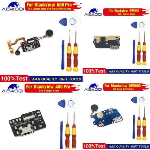 USB Plug Port Charge Board+Loudspeaker Ringer Cable+Motor vibrator+Microphone For Blackview A60 Pro Phone Parts Free Tools