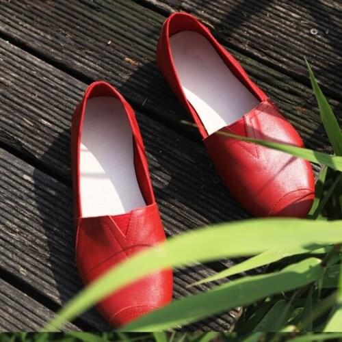 2021Autumn Spring Women Shoes Soft Sole Genuine Leather Breathable Female Casual