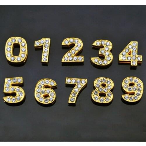 1Pcs Silver Plated Digital 0-9 Charms Beads Fit DIY 10mm Mesh Charm Bracelets Bangle Necklace For Women Wife Jewelry Gift Making