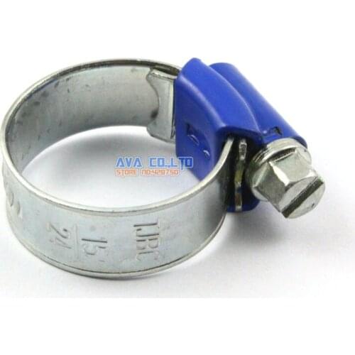 10 Pieces 15-24mm Carbon Steel Hose Clamp Worm Gear Hose Pipe Fitting Clamp