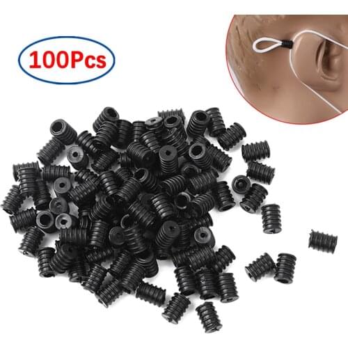 100Pcs Buckles Silicone Anti-Slip Ear Band Extension Buckle Connectors Ear Protective Rope Regulator for Face Shield Cover