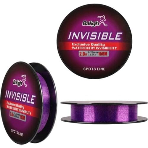 150M Fishing Line Fluorocarbon Coated Monofilament Fishing Leader Line Carp Fishing Wire Fishing Accessories Purple lm