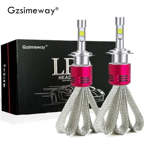 2PCS H7 LED H1 H4 auto lamp H11 9005 9006 9012 led car headlight 4300K 6000K XHP50 chip 104W 12000LM led H3 H9 880 fog light 12V