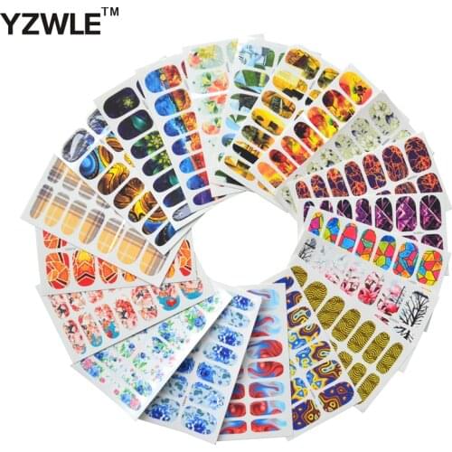 YZWLE 20 Sheets 10.5cm x 6cm DIY Nail Art Decals Water Transfer Printing Stickers For Nails