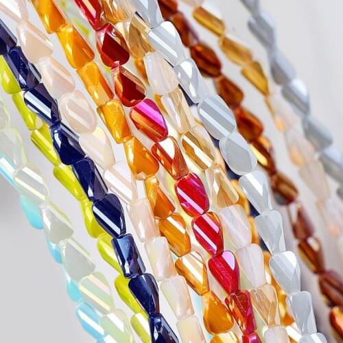 30pcs new faceted glass crystal twist beads for jewelry making jewelry diy glass beads