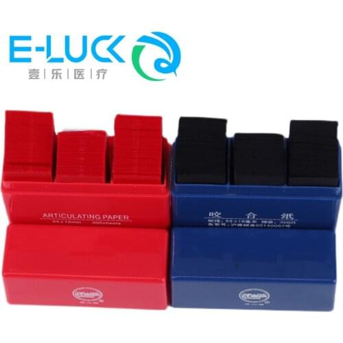300 Sheet/Box Dental Articulating Paper Strips Disposable Materials Occluding Articulating Paper Blue and Red