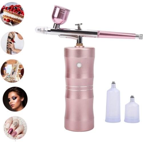 Air Compressor Spray Gun Air-Brush Paint Sprayer for Nail Art Cake Decoration Makeup Sprayer Nano Mist Moisturize Skin Airbrush