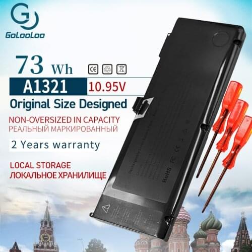 Golooloo 11.1V 73WH A1321 020-6766-B Battery For Apple MacBook Pro 15" A1286 2009 Mid-2010 Version 6 Cells