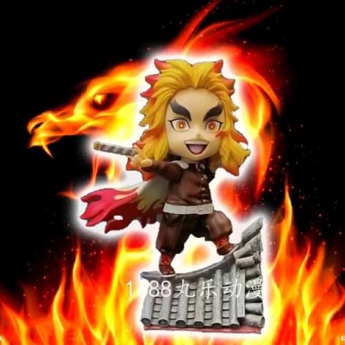 Anime Model Ornaments Q Version Of Demon Slayer Blade Purgatory Apricot Shouro Model Material Pvc Boxed Ornaments