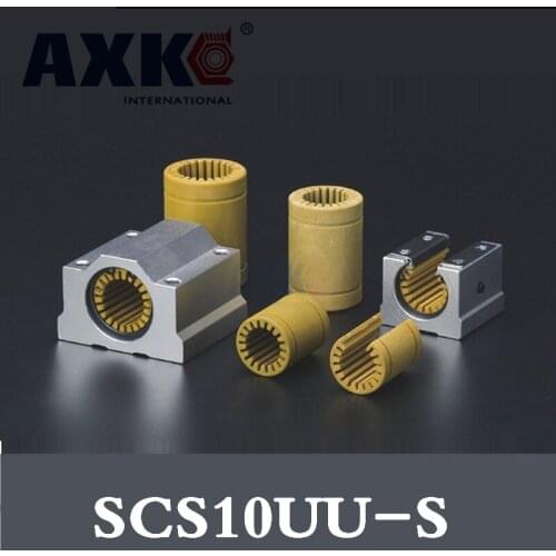 Axk 10 Pcs Sc10uu Scs10uu For 10mm Shaft Guide Rail Linear Bearing Block With Lm10uu-s Engineering Plastic Bearing Low Noise