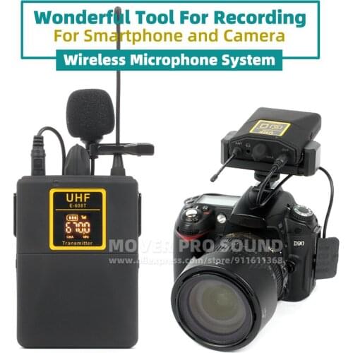 Wireless Lavalier Microphone System For Camera DSLR Smartphone Mobile Phone Lapel Tie Clip Mic Vlog Live Streaming Recording