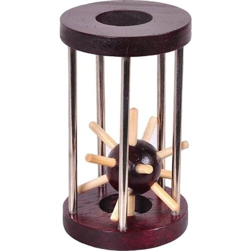 Wooden Tetrakaidecahedron Lock Logic Puzzle Burr Puzzles Brain Teaser Intellectual Removing Assembling Toy