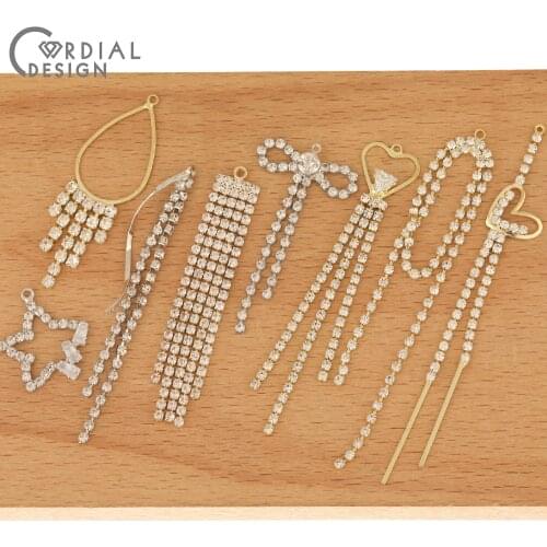 Cordial Design 50Pcs Jewelry Findings & Components/DIY Making/Claw Chain/Jewelry Accessories/Hand Made/CZ Charms/Earring Parts