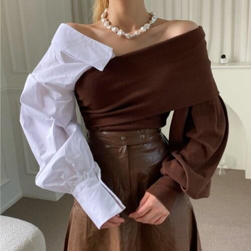 Женские трикотажные рубашки JMPRS China At AliExpress