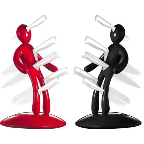 Kitchen Cutlery Storage Organizer Humanoid Knife Block Holder Stainless Steel Innovative Humanoid Knife Holder Kitchen Storage