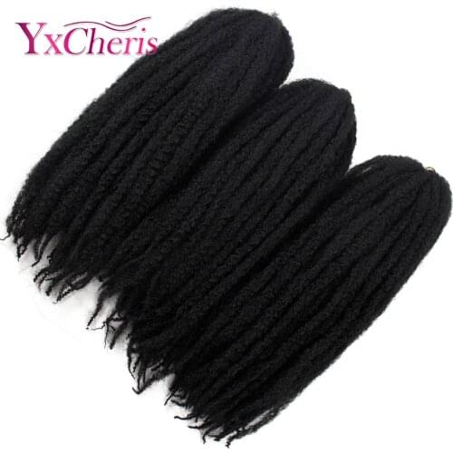 Marley Braids Hair Afropunk Kinky Curly Synthetic Braiding Fluffy Hair Crochet Braids Hair Natural Hair Style