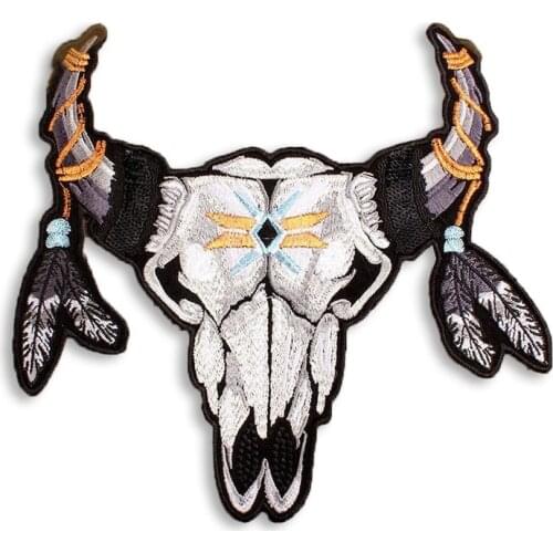 Sheep Head Embroidery Patches for Clothing Vintage Sheep Applique Supplies for Coat T-Shirt Jeans Decorative Appliques Patch