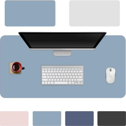 Mouse Pad Office Desk Pad Waterproof Double-sided Mouse Pad Non-slip Oil-proof Mat For Office Home PU Mouse Pad Desk Mat