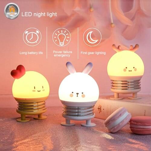 Novelty Lamp Bedroom Child Cute Chicken Led Lights Decoration for Kids Toddler Baby Girls Led Night Light Home Deco Rechargeable